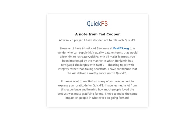 Screenshot of quickfs.net