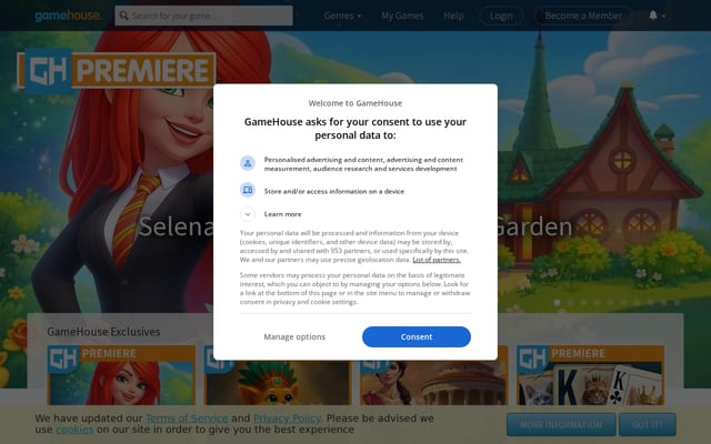 Screenshot of gamehouse.com