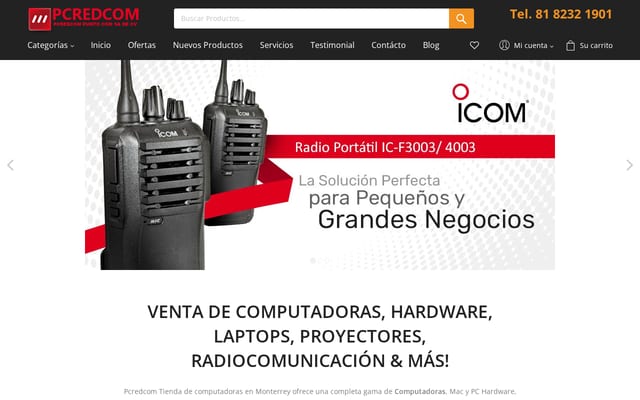Screenshot of pcredcom.com