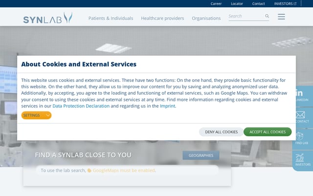Screenshot of synlab.es
