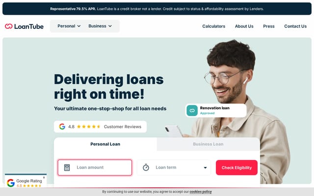 Screenshot of loantube.com