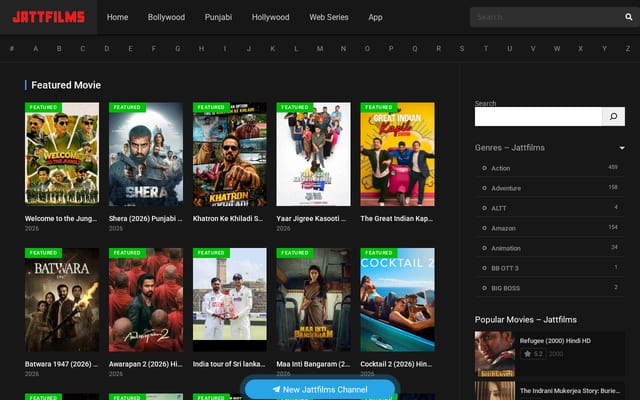 Screenshot of jattfilms.info