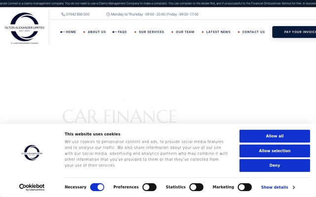 Screenshot of oltonalexander.com