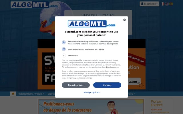 Screenshot of algomtl.com
