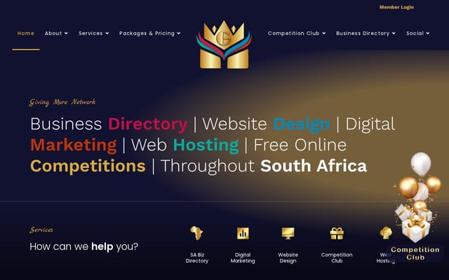 Screenshot of givingmore.co.za