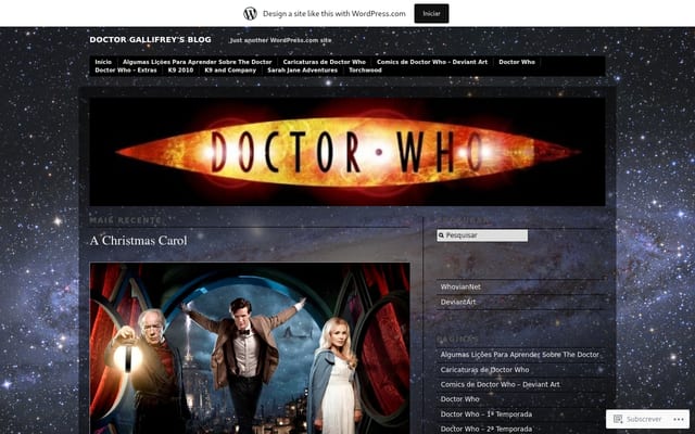 Screenshot of doctorgallifrey.wordpress.com