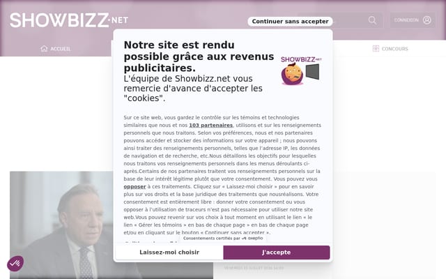 Screenshot of showbizz.net
