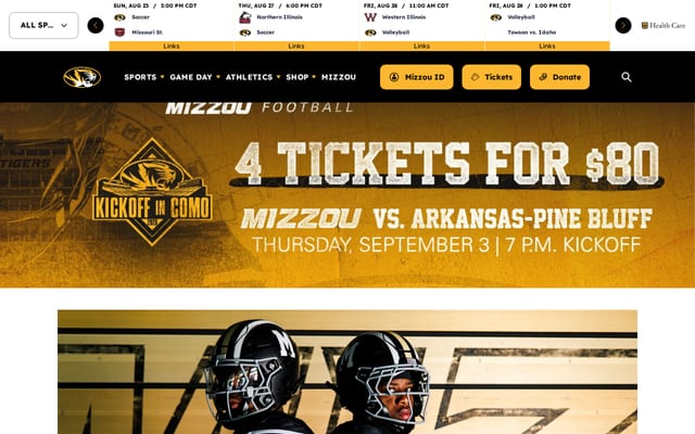 Screenshot of mutigers.com