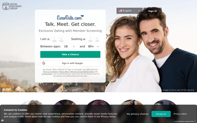 Screenshot of eurodate.com