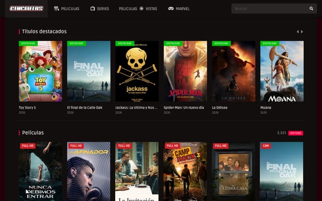Screenshot of cinemitas.org