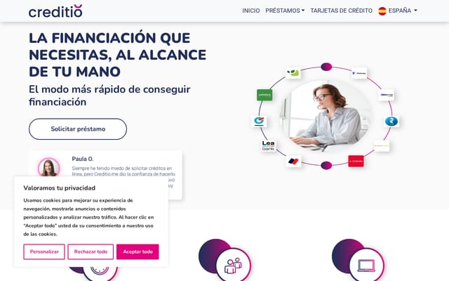 Screenshot of creditio.es