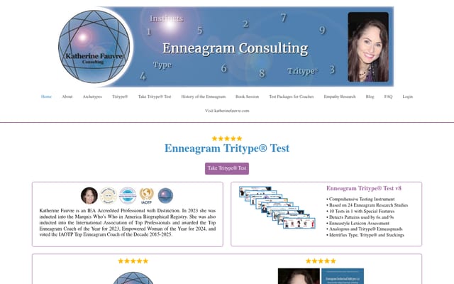 Screenshot of enneagramtritypetest.com