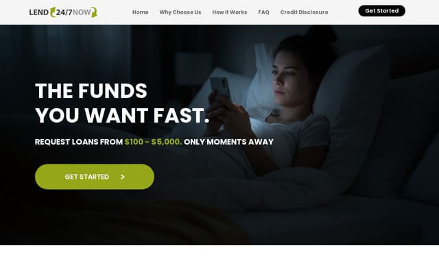 Screenshot of lend247now.com