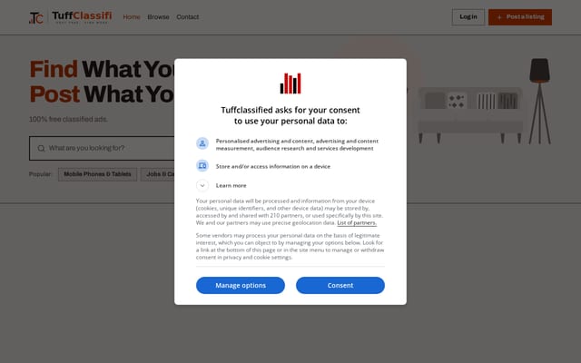 Screenshot of tuffclassified.com