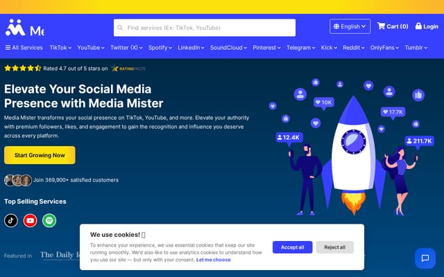 Screenshot of mediamister.com