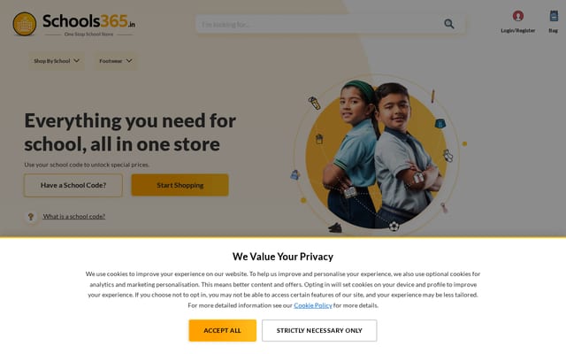 Screenshot of schools365.in