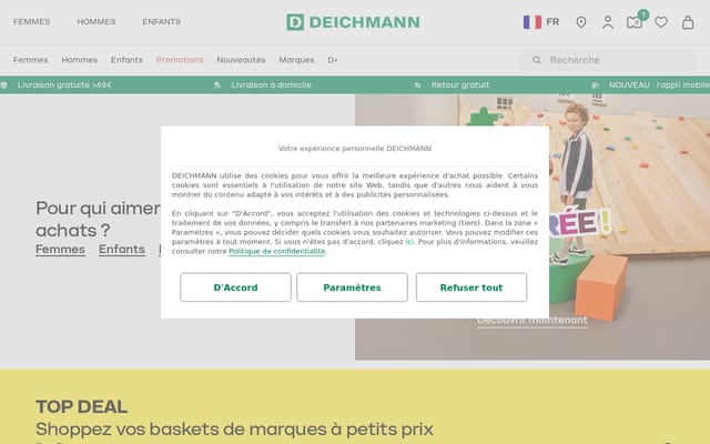 Screenshot of deichmann.com