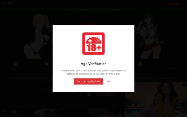 Screenshot of androidadult.com
