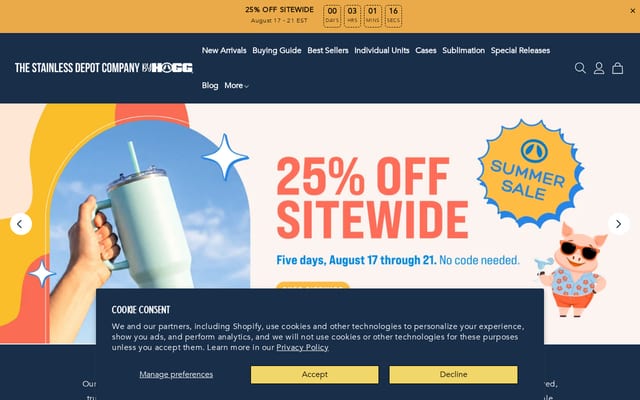 Screenshot of hoggoutfitters.com