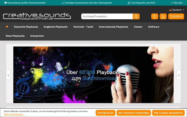 Screenshot of playbackfinder.de
