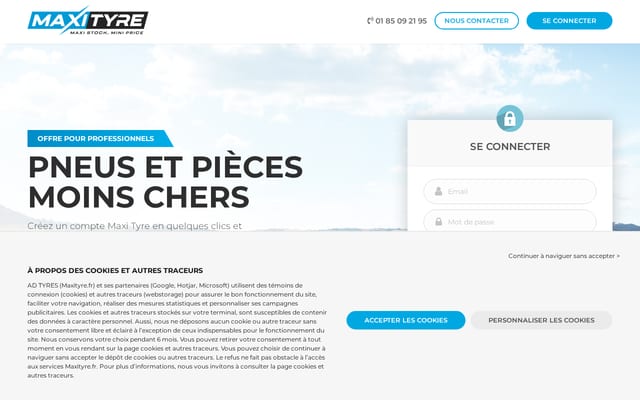 Screenshot of maxityre.fr