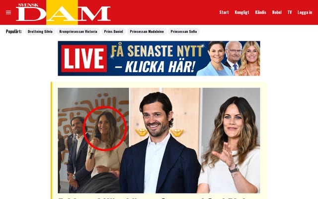 Screenshot of svenskdam.se
