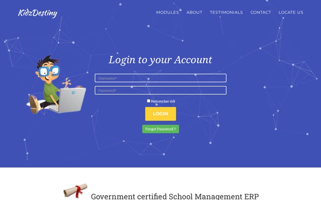 Screenshot of kidzdestiny.com