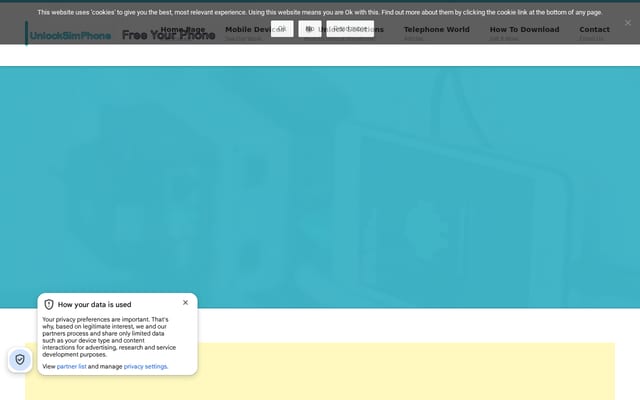 Screenshot of unlocksimphone.com