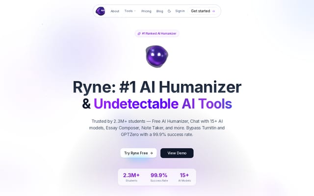 Screenshot of ryne.ai
