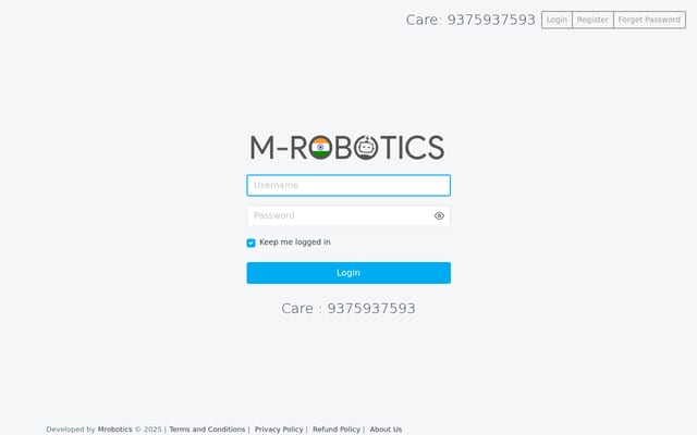 Screenshot of mrobotics.in