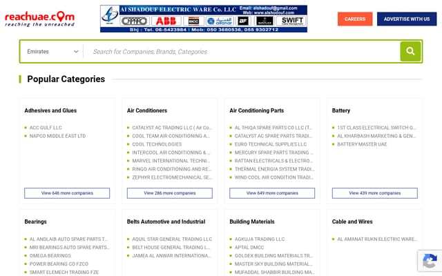 Screenshot of reachuae.com