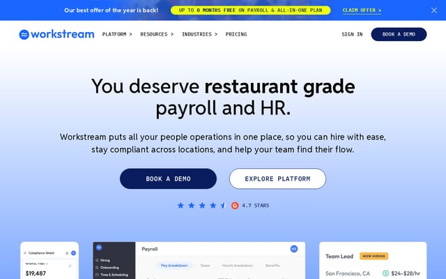 Screenshot of workstream.us