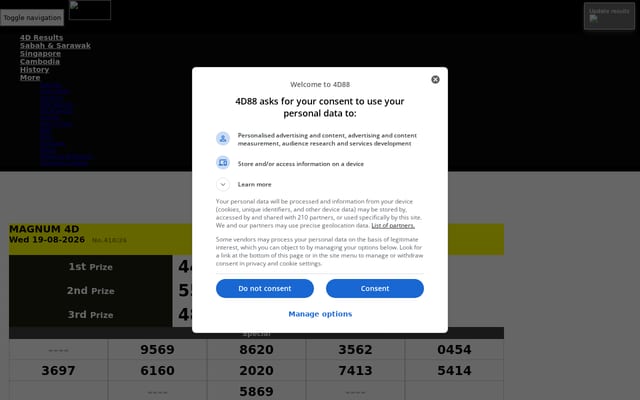 Screenshot of 4d88.asia