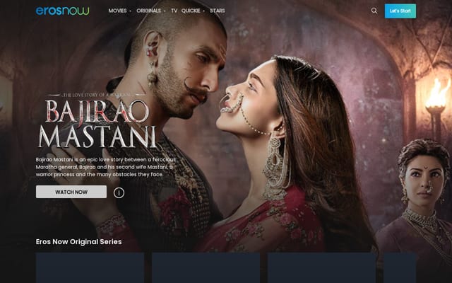 Screenshot of erosnow.com