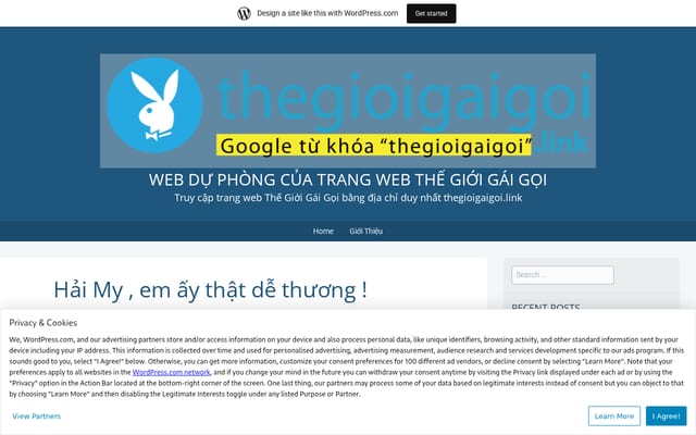Screenshot of thegioigaigoi.wordpress.com