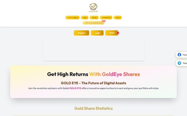 Screenshot of goldeye.io