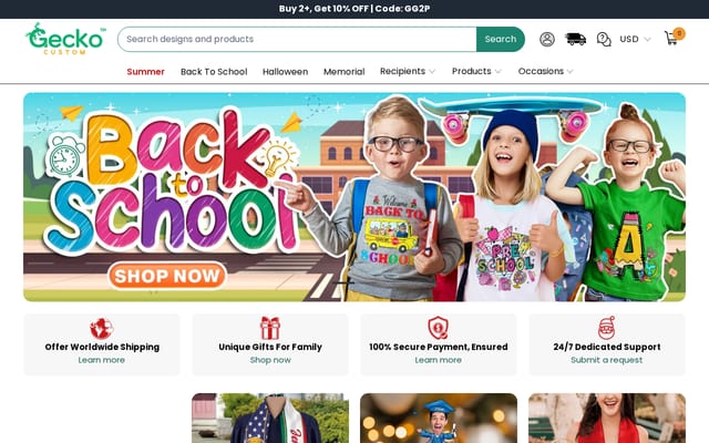 Screenshot of geckocustom.com