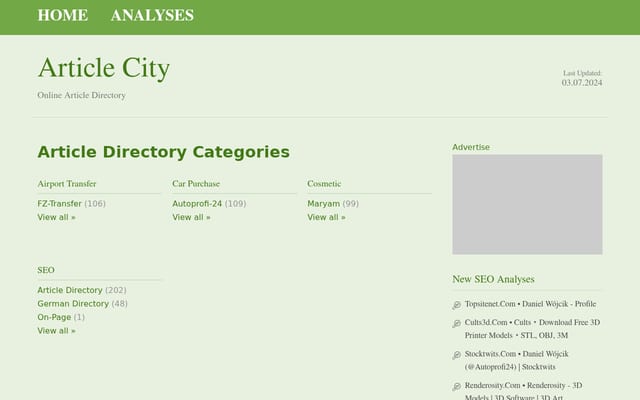 Screenshot of article-city.com