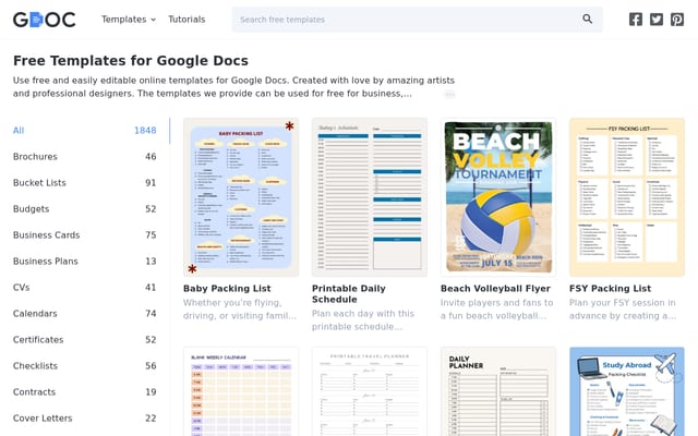 Screenshot of gdoc.io