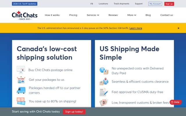 Screenshot of chitchats.com