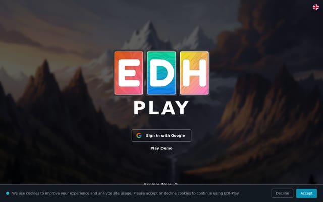 Screenshot of edhplay.com