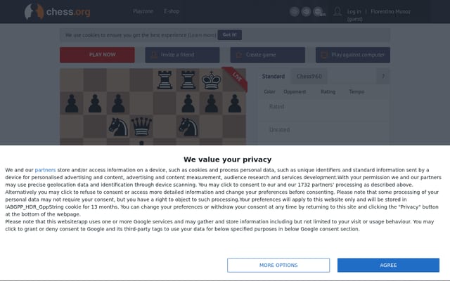 Screenshot of chess.org