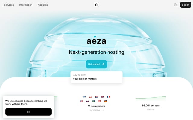 Screenshot of aeza.net