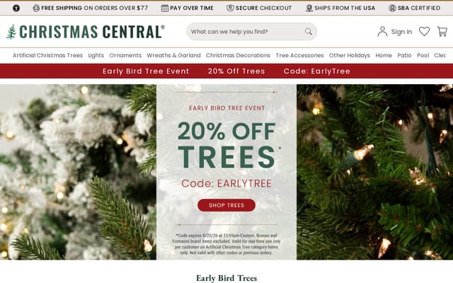 Screenshot of christmascentral.com