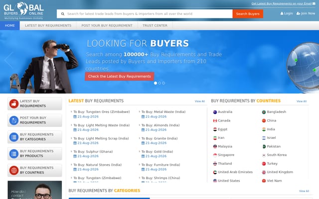 Screenshot of globalbuyersonline.com
