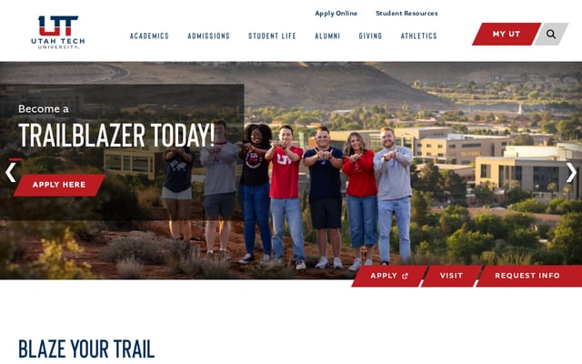 Screenshot of utahtech.edu