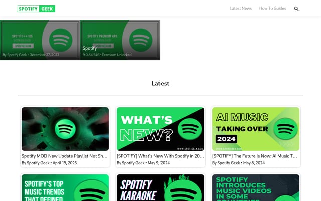 Screenshot of spotigeek.com