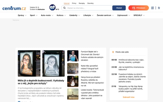 Screenshot of volny.cz
