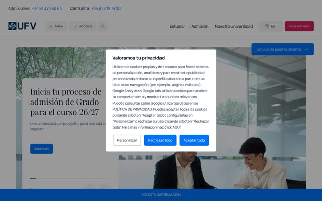 Screenshot of ufv.es