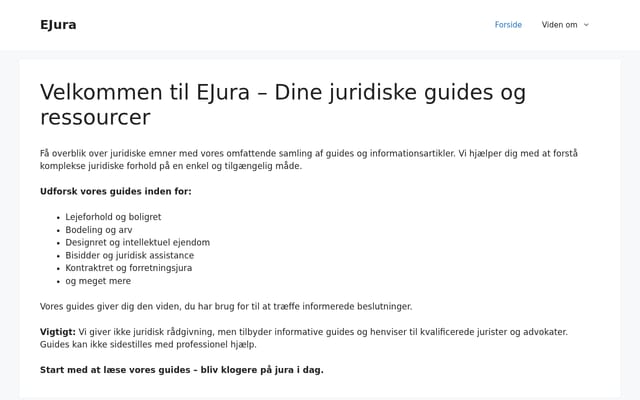 Screenshot of legalhero.dk